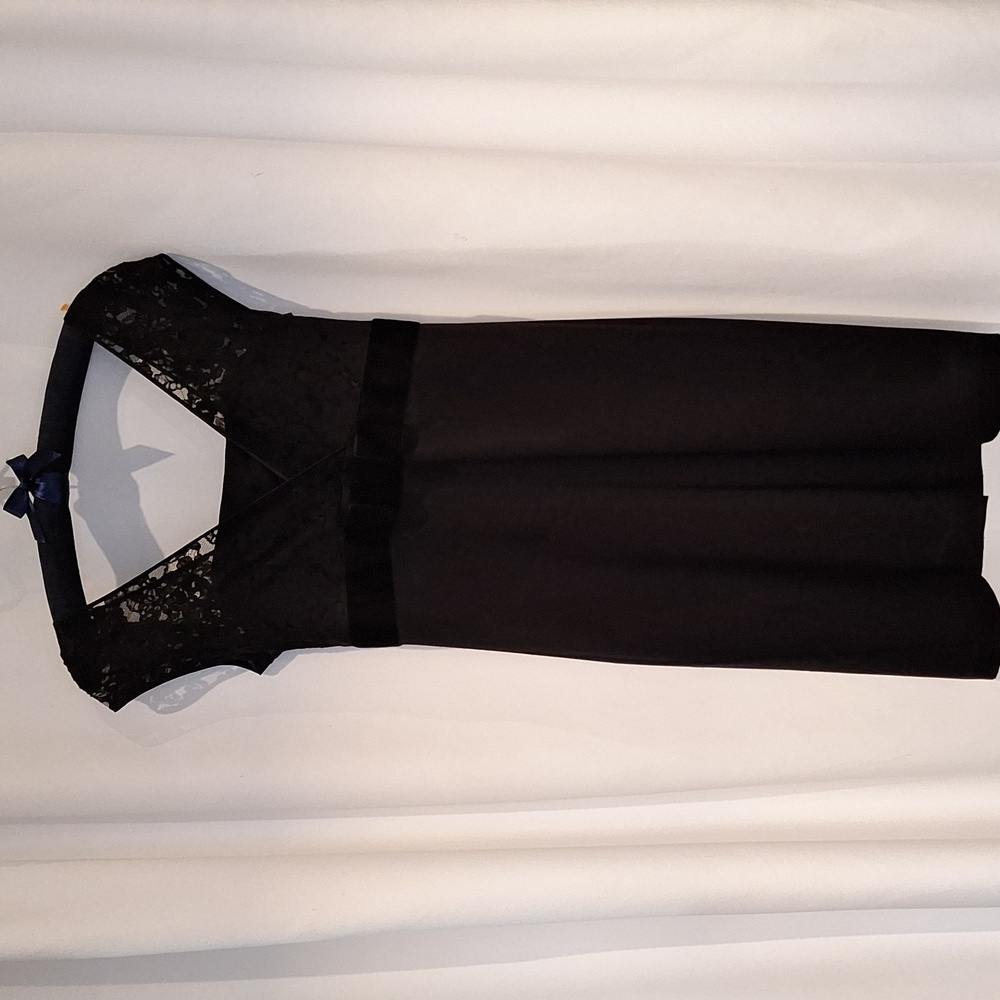Banana Republic lace and silk Little  black dress LBD Size 8
